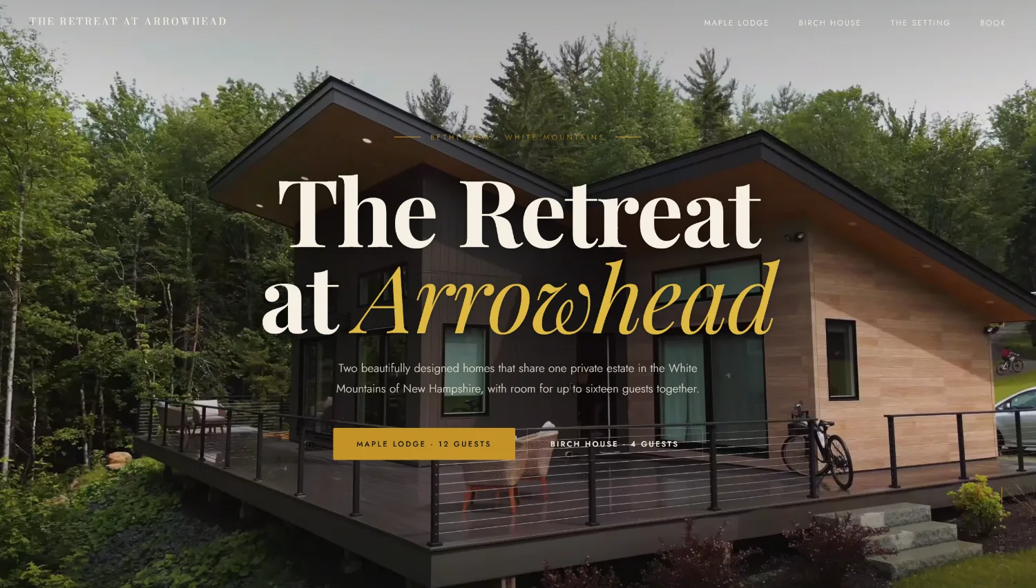 Arrowhead Retreat website project